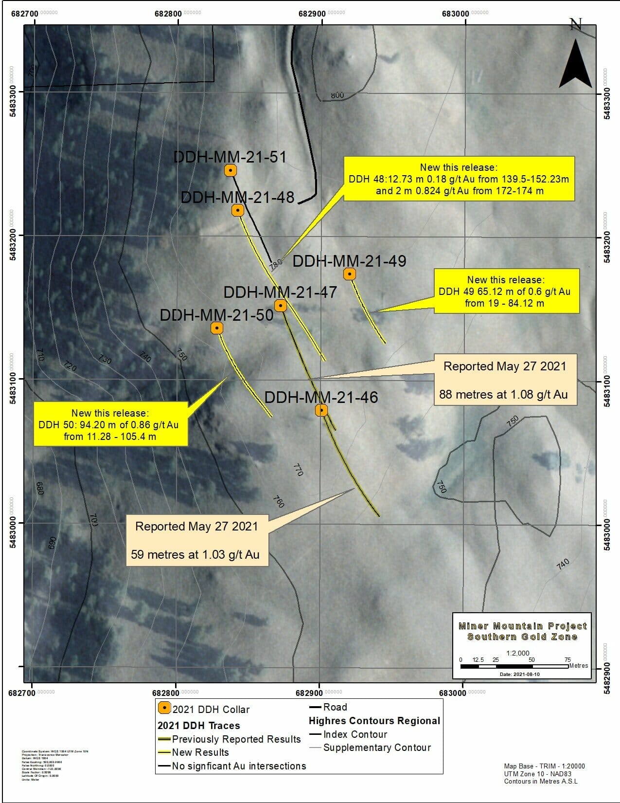 Figure 1- Plan View of Drilling To Date