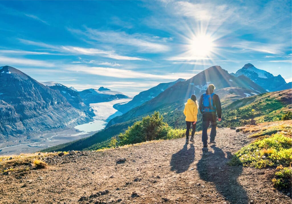 Hikers in Banff, AB