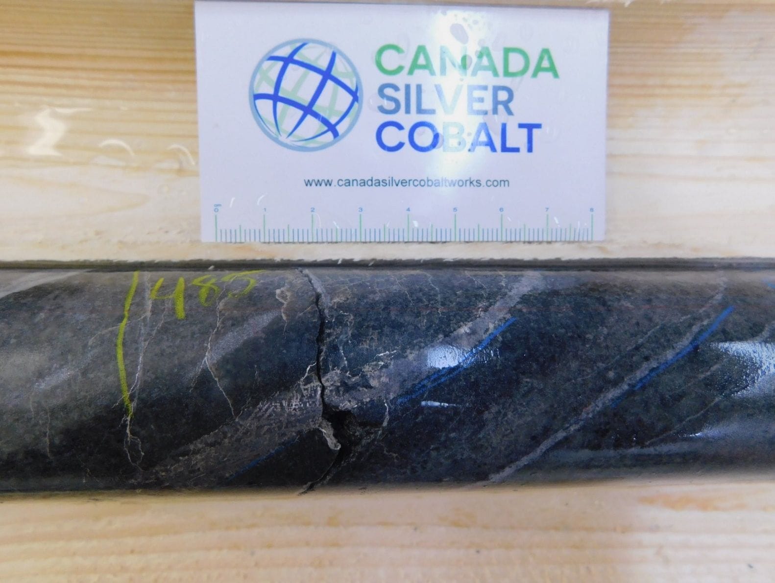 Figure 1: Silver and cobalt mineralization in hole CS-21-54 (7,981 g/tonne Ag)